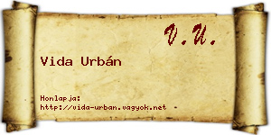 Vida Urbán névjegykártya
